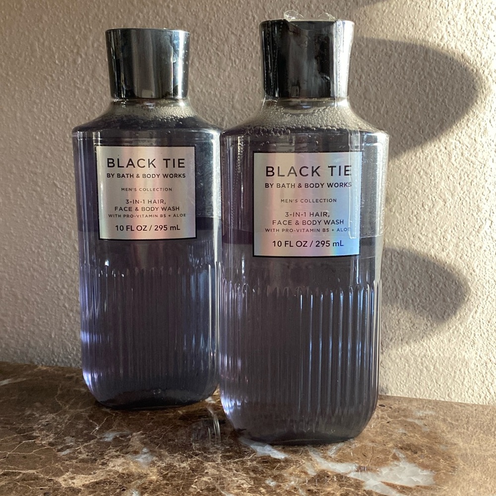 2-“BLACK TIE” B&BW Men’s Collection, 10-fl oz, 3-in-1 Hair, Face & Body Wash NWT